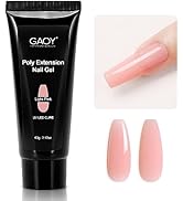 GAOY Poly Gel, 60g Nail Extension Gel, Light Pink Builder Gel Nail Enhancement Gel for Beginner &...