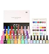 CANNI CC1 30Pcs 9ML Hema-free Gel Nail Polish Set, Black Pink Nude Red Blue Green Gel Polish Kit ...