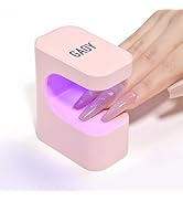 GAOY Mini UV Light for Gel Nails, Rechargeable LED Nail Lamp with 2 Timers, Cordless Portable UV ...