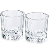 Bulex 2 Pack Dappen Dish Cups for Nail Art Acrylic Liquid - Clear Glass Nail Monomer Liquid Bowl ...