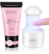 Solid Nail Glue Gel 30g Mini UV Light for False Nail Tips, Jofay Fashion Nail Extension Gel UV Na...