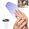 UV LED Nail Lamp - Gooseneck UV Light for Gel Nails Cordless USB 27W Nail Dryer 2 in 1 Gel Lamp and Desk Lamp with 4 Times & Auto Sensor Professional Fast Flash Curing Polish Nail Art(White)