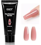 GAOY Poly Gel, 60g Nail Extension Gel, Pink Nude Builder Gel Nail Enhancement Gel for Beginner & ...
