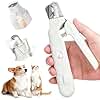 Motiilanco 2 in 1 Dog Nail Trimmers & Dog Nail Grinder for Large Medium Small Dogs Cats Claw Trimmer with 2 LED Lights & Splash Guard, Ultra-Quiet, USB Rechargeable Pet Claw Care Grooming