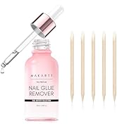 Makartt Press on Nail Glue Remover: Updated Formula with Vitamin E | Glue Debonder with 5 Wooden ...
