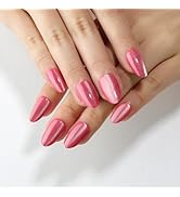 Almond Press On Nails Cat Eye Press on Nails with Glue for Women Ashionable Gel False Nails Reusa...