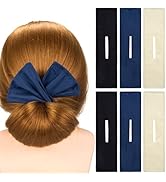 CustomyLife 6pcs Deft Hair Bun Twister Flexible Ballet Donut Bun Shaper Lazy French Hair Curler C...
