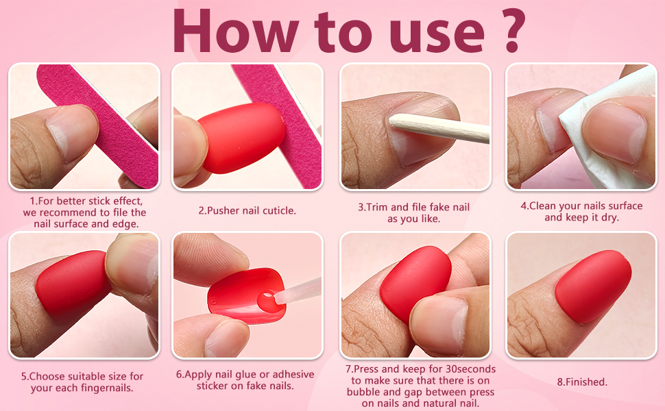 glue on nails