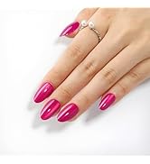 Almond Press On Nails Cat Eye Press on Nails with Glue for Women Ashionable Gel False Nails Reusa...