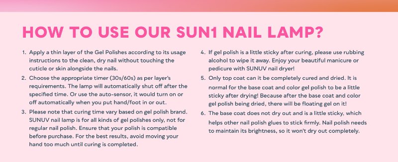 SUN1 UV Nail Lamp