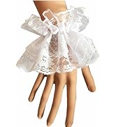 SONGJIE 1 Pair Lolita Lace Gloves White Hand Sleeve Sexy Lace Elastic Bracelet Women Ruffled Flor...