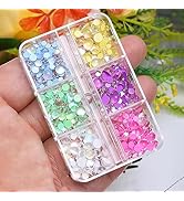 SONGJIE Aurora Mermaid Beads Nail Charms Jewelry 3D Bubble Beads Nail Accessories Crystal Beads N...