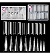 GoLashFun XXL Half Cover Nail Tips Sets- 500PCS XXL Stiletto Nail Tips & 200PCS XXL Square Nail Tips