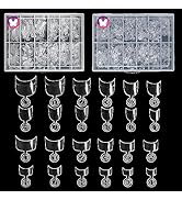 GoLashFun 1200PCS Short Half Cover Nail Tips 12 Sizes French & Oval Extension False Nail Tips for...