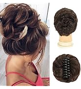 SDZNYQT Claw Messy Bun Hair Pieces for Women Clip Wavy Curly Hair Chignon Clip in Hairpieces Tous...