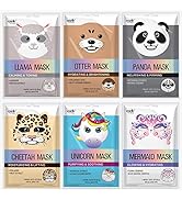 Epielle Animal Character Sheet Masks | Korean Spa Masks for All Skin Types | Kids Face Mask, Spa ...