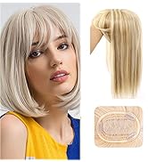 SDZNYQT 14 inch Straight Hair Topper with Fringe for Thinning Hair Women Clip in Hairpieces Woman...