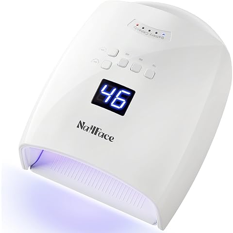 Cordless UV LED Nail Lamp, Rechargeable 66W UV Light Nail Curing Lamp for Gel Nails...