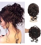 SDZNYQT Claw Messy Bun Hair Pieces Clip Wavy Curly Hair Chignon Clip in Hairpieces Tousled Updo D...