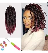 Passion Twist Crochet Hair 10 Inch 3 Packs Pre Looped Crochet twist Hair For Women Short Curly Cr...