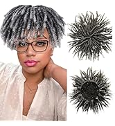 SDZNYQT 6 inch Dreadlock Hair Topper With Clips in for Women Synthetic Dreadlocks Hair Pieces Dre...