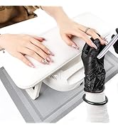 ASTONFOG Big Arm Rest for Nails, Foldable PU Leather Nail Hand Rest for Acrylic Nails, Non-Slip H...