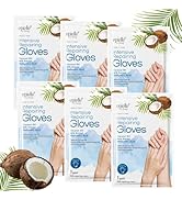Epielle Intensive Repairing Gloves for Dry and Cracked Hands - 6 Pack | Coconut Oil, Milk Extract...