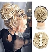 SDZNYQT Claw Messy Bun Hair Pieces for Women Clip Wavy Curly Hair Chignon Clip in Hairpieces Tous...