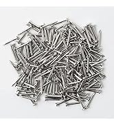 1200pcs Hardware Nails, 1/2'' × 18 Ga Nickel Plated Hanging Nails, Flat Head Nails, Wall Nails fo...