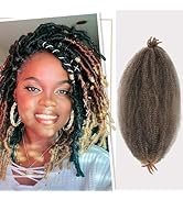 Marley Hair 16 Inch Springy Afro Twist Hair 3 Packs Pre-Separated Kinky Twist Crochet Hair Braids...