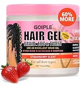 13.4oz Braiding for Twist, Locs, Braids, No Flake Extra Hold High Shine Braid Gel & Edge Control,...
