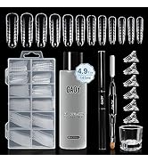 GAOY Slip Solution Kit for Poly Gel Nails, 145ml Nail Extension Gel Liquid Solution, Anti-stick G...