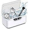 Klivvio Ultrasonic Jewelry Cleaner Machine: Ring Cleaner Ultrasonic, 48Khz Sonic Cleaner for Necklaces, Eyeglasses, Watch Strap, Dentures - Digital Timer, 4 Time Modes, 304 Stainless Steel, 13.5oz