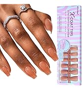 Coffin Nail Tips Short - BTArtbox Soft Gel Nail Tips Strong Adhesion 2 in 1 X-Coat Tips with Tip ...