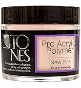 Tones Pro Acrylic Powder New Pink - Premium Acrylic Nail Powder for Professional Nail Design, Scu...