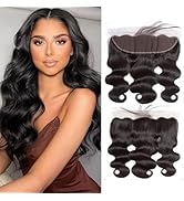 13 x 4 Lace Frontal Closure Body Wave Ear to Ear HD Lace Frontal Pre Plucked 12 Inch Body Wave Hu...