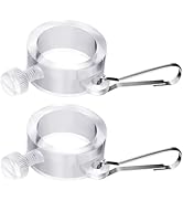 CustomyLife 2pcs 1” Flag Pole Rings with Hook, Anti Wrap Flagpole Mounting Clip Rotating Alloy Pl...