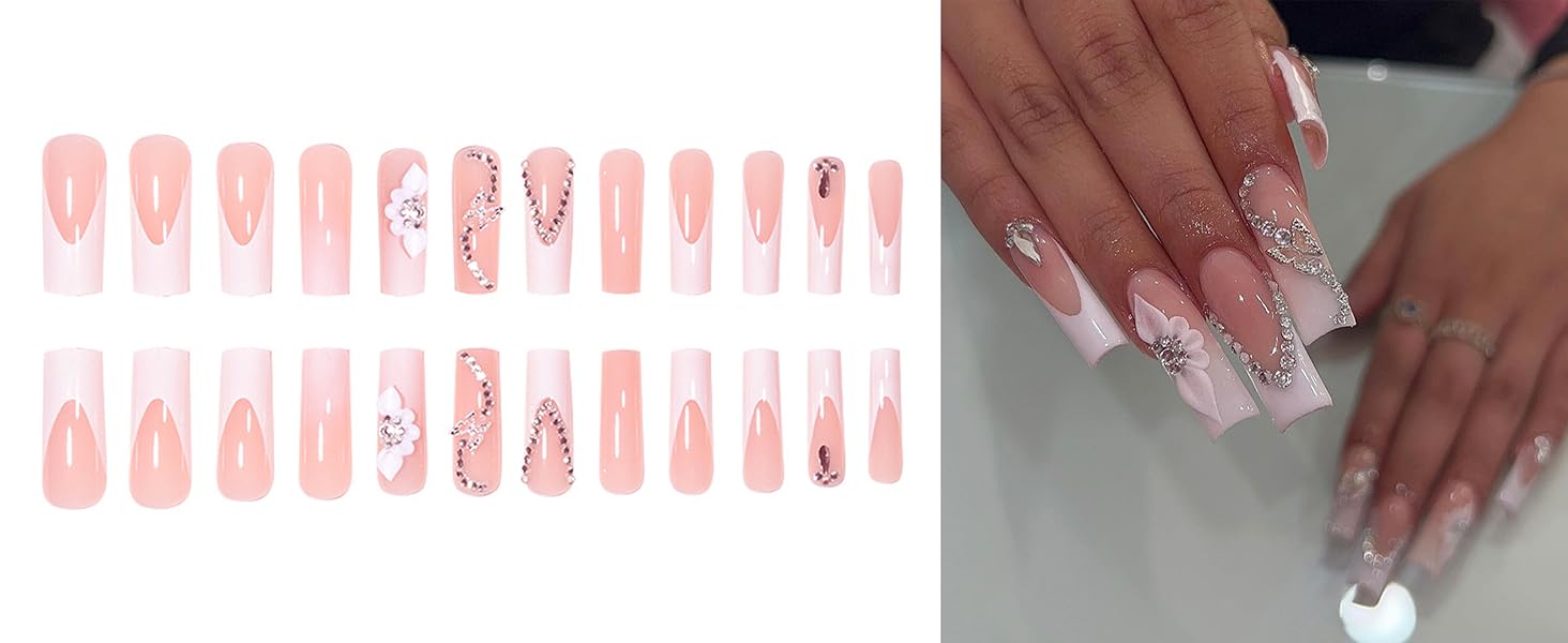 Long Press on Nails Square Fake Nails Press ons