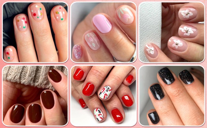 black press on nails short fake nails red glue on nails pink acrylic nails press ons