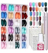 Teenitor 24 Pack 576PCS Press On Nails Medium Length Coffin Glue On Nails, Coffin Shape Press On ...