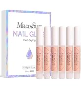 Melodysusie Nail Glue for Acrylic Nails Press on Nails Super Strong and Long Lasting Nail Glue fo...
