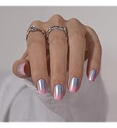 BTArtbox Square Ombre Press On Nails - Soft Gel Press On Nails Short with Nail Glue, Supremely Fi...