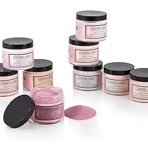 acrylic powder cover pink color nails nail chrome pearl dip kit black acrilico para uñpolish born