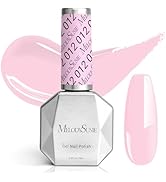 MelodySusie 15ML Gel Nail Polish,Milky Pink Macaron Color Nails Soak Off UV LED Creamy Pink Gel P...