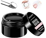 Makartt Solid Nail Glue Gel for Press on Nails: Strong Gel Nail Glue for Fake Nails, Long Lasting Clear Hard 3D Sculpting Gels for DIY Home and Salon Use 15ML UV Light Cured