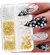 SONGJIE Mini Metal Rivet Punk Nail Charms Gold Silver Cone Nail Art Studs Alloy Spike Studs Nail ...