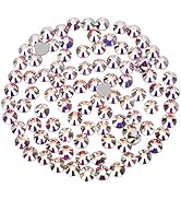 HUETFAT Rhinestones 1440pcs Flatback Crystals AB Rhinestones Nail Art Gemstones Diamonds Glass Rh...