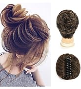 SDZNYQT Claw Messy Bun Hair Pieces for Women Clip Wavy Curly Hair Chignon Clip in Hairpieces Tous...