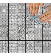 SONGJIE Nail Vinyls Stencils Nails Stickers Set, 96 Designs 288 Pcs Sheets Cute Easy Nail Art Dec...