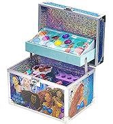Little Mermaid Train Case Beauty Set, Kids Makeup Kit for Girls, Real Washable Toy Makeup Set, Pl...